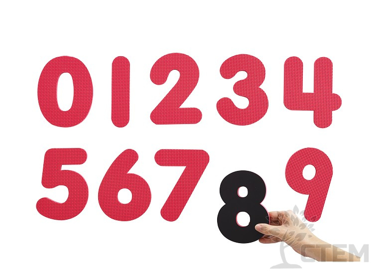 Цифры Магнитные мягкие  "0-9" (15см., 10 шт.)