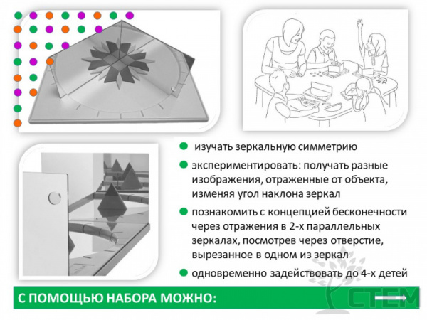 Геометрические зеркала. Набор (10 шт.)