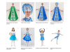 Народные костюмы и аксессуары в стиле Гжель