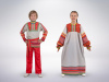Народные костюмы и аксессуары в стиле Русская Фольклорная